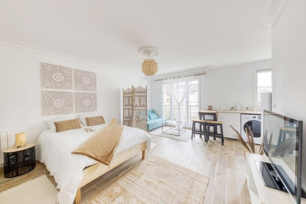 Studio Vue Direct Sur Le Port De Cergy, Parking Prive Gratuit Luaran gambar